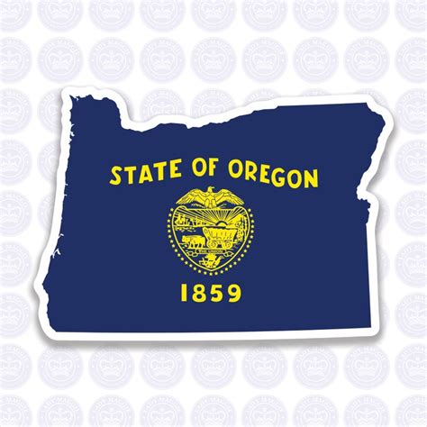 Oregon Decal Or State Flag Decal Oregon State Bumper Etsy