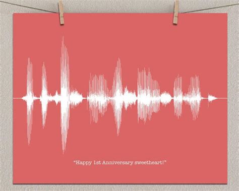 Check spelling or type a new query. First Paper Anniversary Voice Print Art Wedding ...