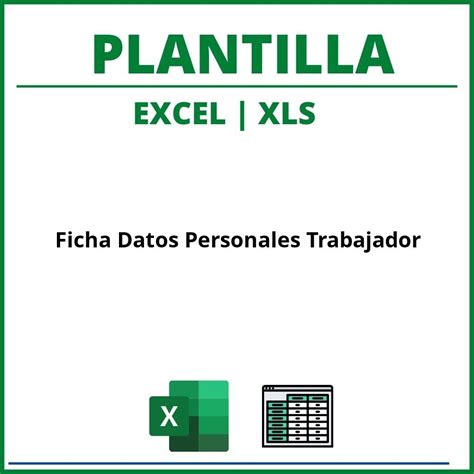 Plantilla Ficha Datos Personales Trabajador Excel