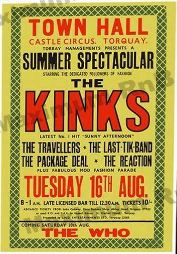The Kinks Played In Cornwall Music Concert Posters Vintage Music Posters Vintage