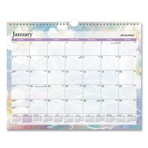 At A Glance® Dreams Monthly Wall Calendar Dreams Seasonal Artwork 15