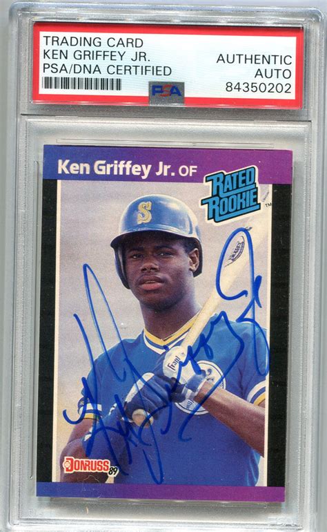 Ken Griffey Jr 1989 Donruss Rated Rookie 33 Psa Authentic Card