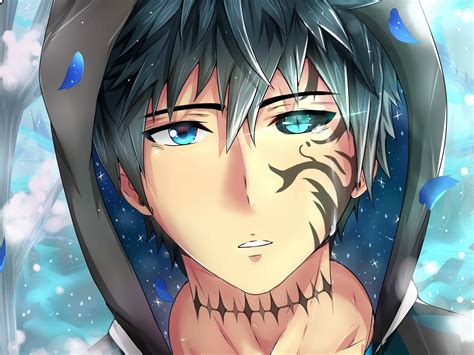 Download 2048x1536 Anime Boy Tattoo Colorful Eyes Shape