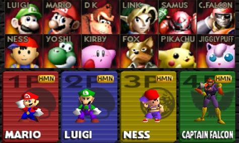 These Pixel Art Versions Of The Super Smash Brothers 64 Characters Are