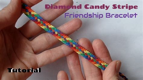 Diamond Candy Stripe Friendship Bracelet Tutorial Updated Youtube