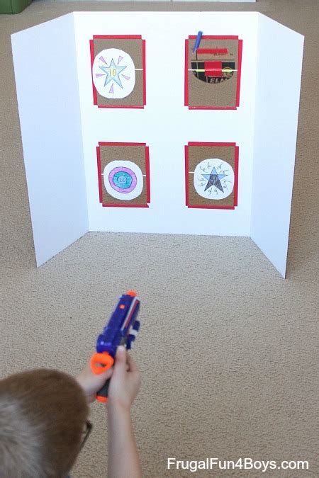 Spinning Nerf Targets Diy Cardboard Toy Frugal Fun For Boys And Girls