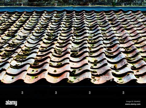 An Old Roof Tiles Stock Photo Alamy