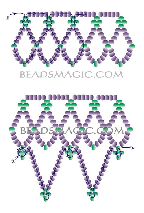 Download free pdf projects for any of these designs. Free pattern for pretty beaded necklace Junona | Beads Magic