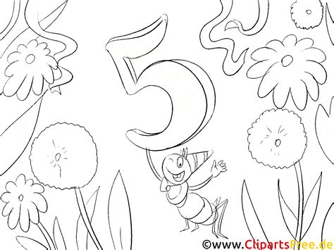 5 ans image gratuite – Anniversaire à colorier - Anniversaire