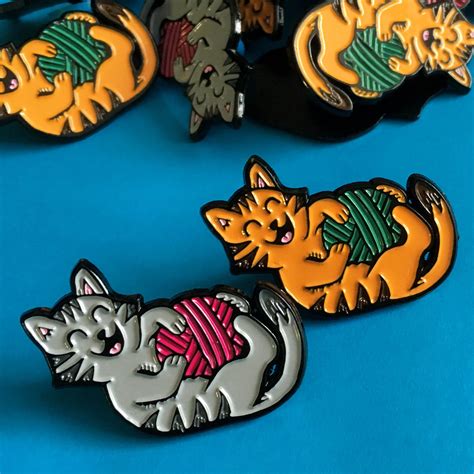 Cat Enamel Pin Badge Kitten Badge Lapel Pin Cat Lover Etsy Cat