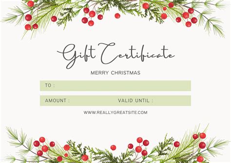 Holiday T Certificate Templates