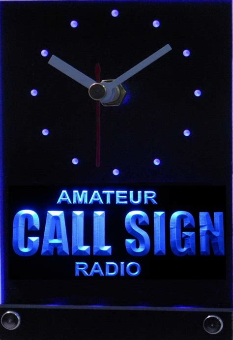 Custom Call Sign Amateur Radio Led Table Clock Ham Radio Custom Clock Tncpv B 7995
