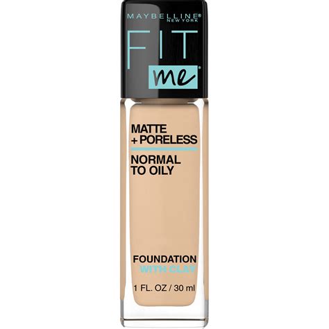 Maybelline Fit Me Matte Poreless Liquid Foundation Makeup Natural