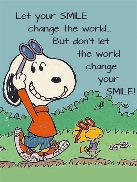 Smile And Save The World Snoopy Quotes Snoopy Funny Charlie Brown