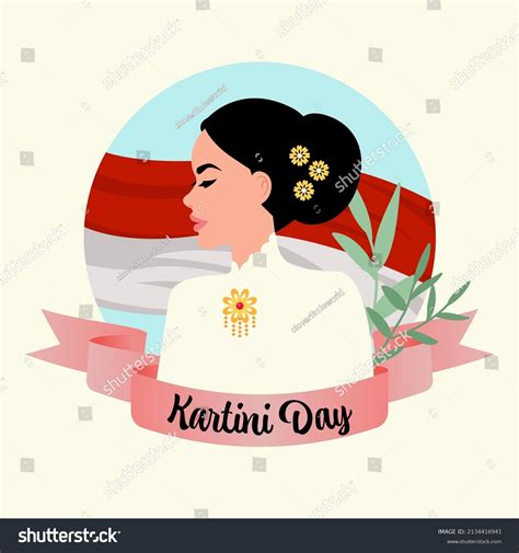 Happy Kartini Day Indonesian Women Emancipation Stock Vector Royalty
