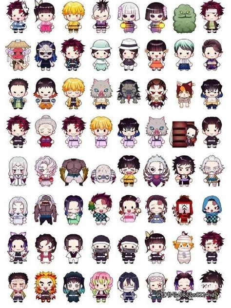 Personajes De Kny Chibi En 2022 Pegatinas Bonitas Dibujos De Arte Hermosos Personajes Chibi