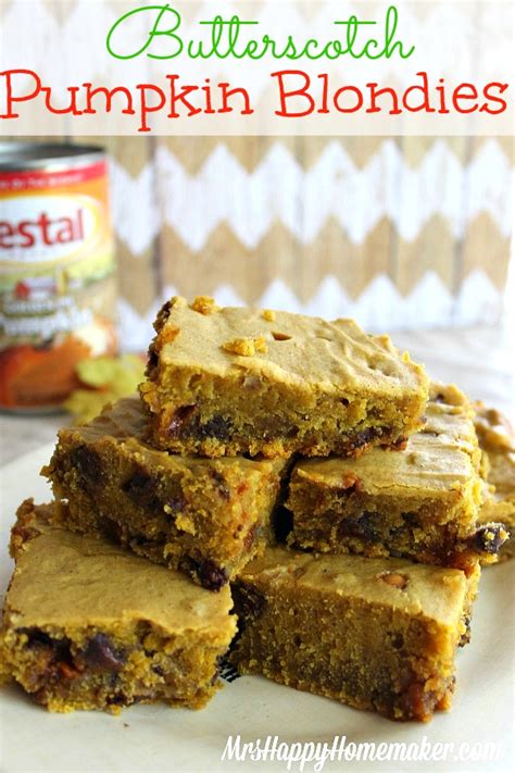 Butterscotch Pumpkin Blondies