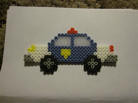 Bügelperlen sind klein und zylinderförmig und bestehen aus kunststoff. Police car perler beads by Timothy M. - Perler® | Gallery ...