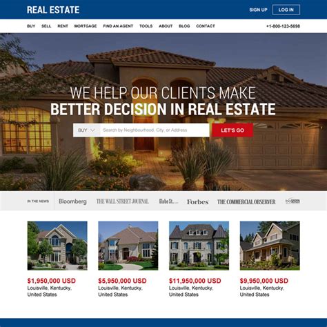 Real Estate Agency Responsive Website Design Templates