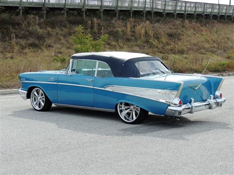 1957 Chevy Bel Air Convertible Restomod Hollywood Wheels Auction Shows