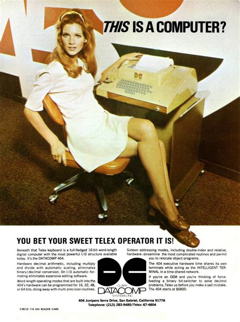 Publicite Sexiste Datacomp Informatique Vintage Old Ads
