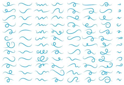 Premium Vector Hand Drawn Doodle Decorative Collection Of Squiggly