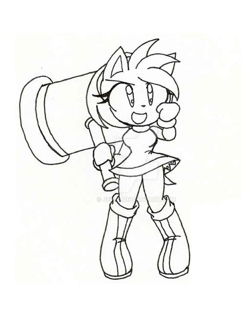 Sonic The Hedgehog Amy Rose Coloring Pages