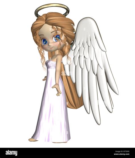 Cute Angel Cartoon Render Stock Photo 66921301 Alamy