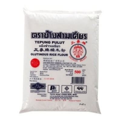 Tepung beras in a sentence and translation of tepung beras in english dictionary with audio pronunciation by dictionarist.com. Purchase Wholesale ERAWAN Tepung Pulut cap 3 Gajah 500g ...