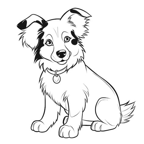 Premium Vector A Dog Colouring Book For Kids Vector Illustration
