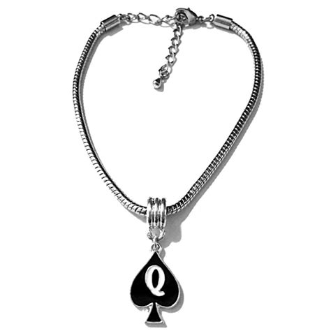 Queen Of Spades Q Spade Charm Anklets Qos Brand