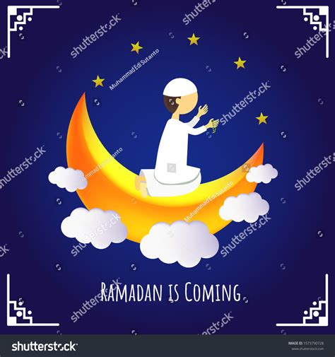 Islamic Greeting Card Ramadan Coming Stock Vector Royalty Free