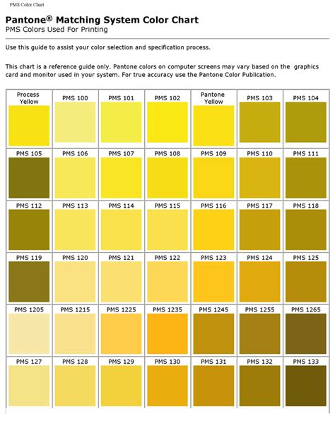 Pantone Color Chart Template Free Download Speedy Template