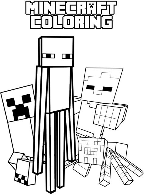 Minecraft Mobs Coloring Pages The Best Porn Website