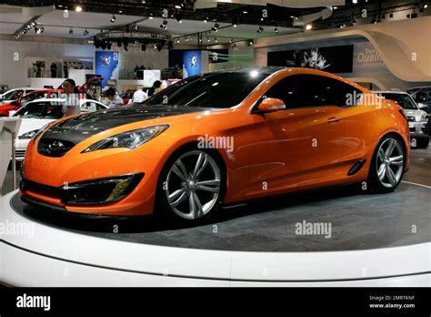 Hyundai Genesis Coupe Concept Car On Display At The British