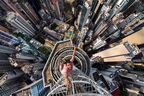 Thrillseekers Take Incredible Selfies From 1180ft Hong Kong Skyscraper