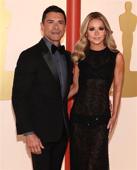 Kelly Ripa Stuns In Sheer Gown At 2023 Oscars With Husband Mark