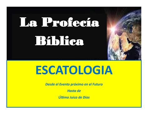 Escatologia 18 Lecciones Fundamental Baptist World Wide Mission
