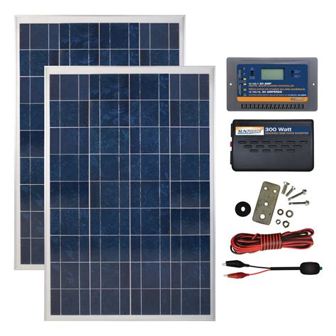 Sunforce 200 Watt Polycrystalline Solar Panel Kit 35928 The Home Depot