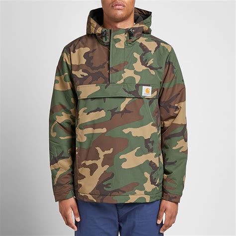 Carhartt Wip Nimbus Fleece Lined Pullover Jacket Camo Laurel End Us