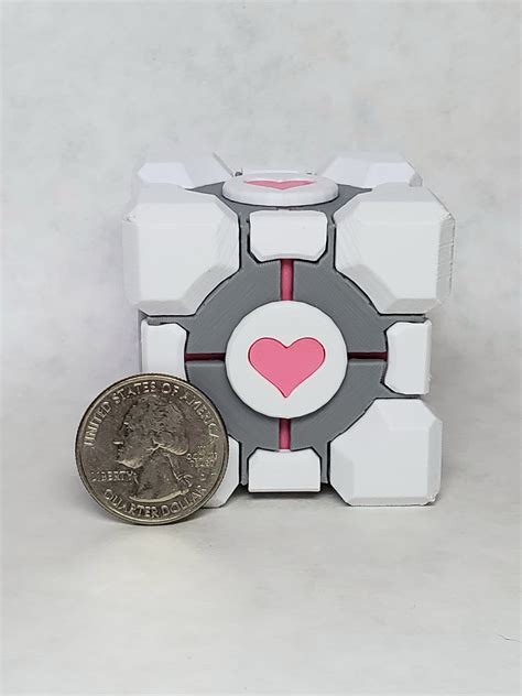 Portal Weighted Companion Cube Aperture Science Inc 3d Etsy