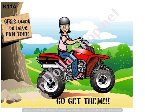 Atv Four Wheeler Personalized Cartoon Prints Custom Picture