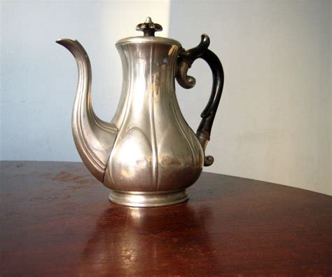Antique English Pewter Coffee Pot James Dixon And Sons Sheffield Etsy