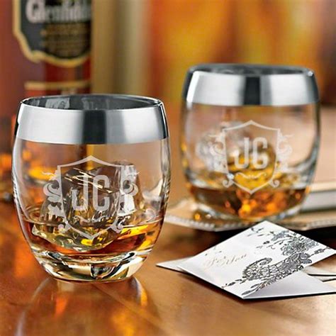 Colchester Engraved Simply Class Whiskey Glasses Set Of 2