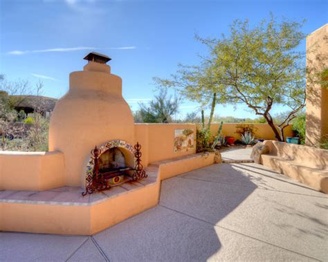 Outdoor Adobe Fireplace Home Design Ideas Pictures Remodel And Decor