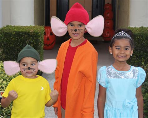 Cinderella Jaq Gus Gus Cinderella Halloween Costume Family Themed Halloween Costumes