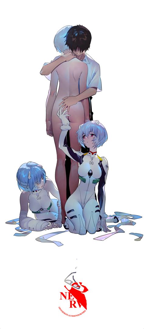 Han 0v0 Ayanami Rei Ikari Shinji Neon Genesis Evangelion Absurdres