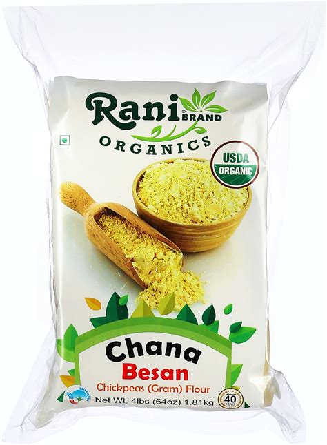 Rani Organic Chana Besan Chickpeas Gram Flour 64oz 4lbs 181kg