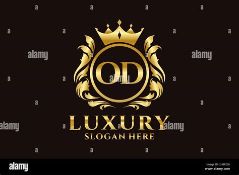 Od Letter Royal Luxury Logo Template In Vector Art For Luxurious