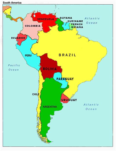 Map South America With Country Names Get Latest Map Update